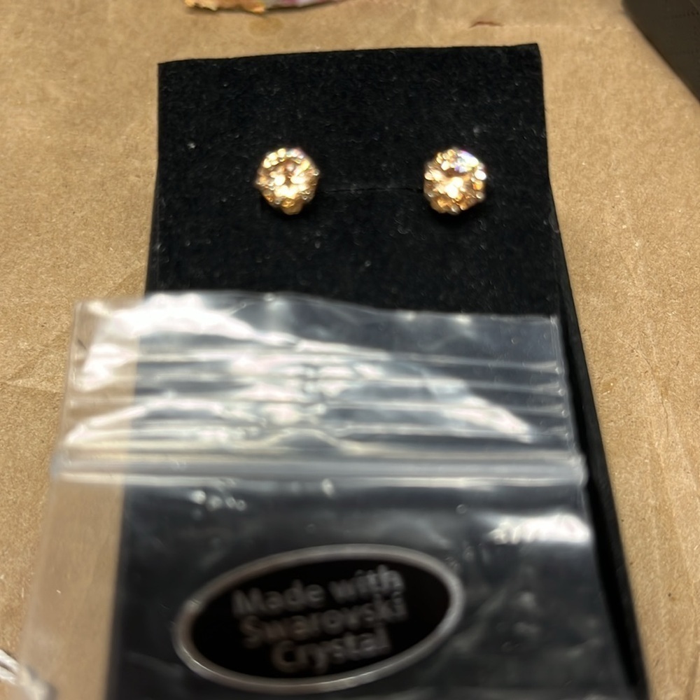 Swarovski Crystal Yellow Topaz Stud Earrings
